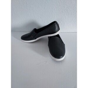 Nautica Women's Black Pull On Loafers Shoes Faux Leather Size 9.5